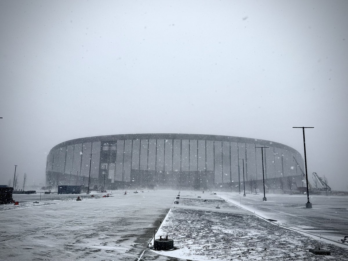 Mike_Bundt's tweet photo. The Bills new stadium on a snowy day in Buffalo! https://t.co/HG3oHDAdJT