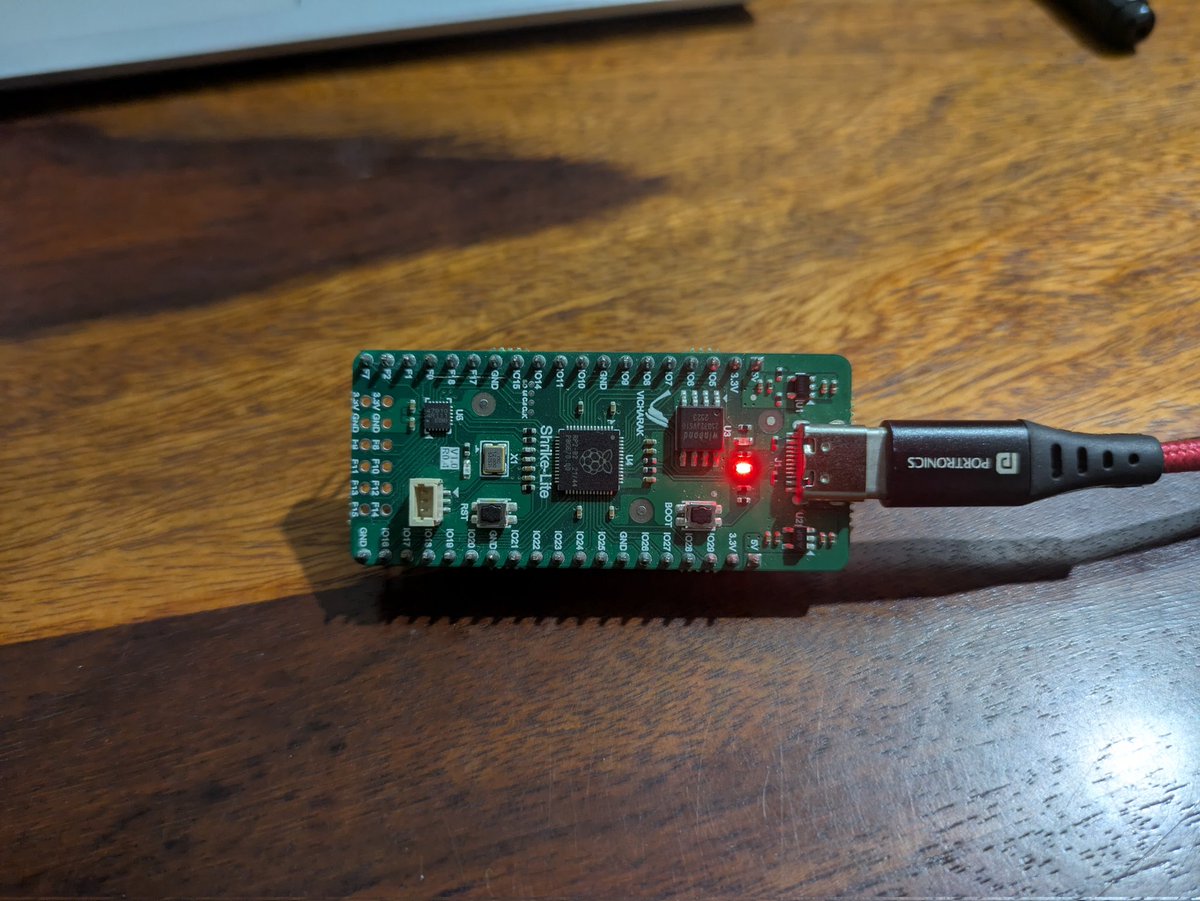 RevoorNikhil's tweet photo. Got vicharak's shrike lite, got the led blinking completely using the on board FPGA...

Very fun and interesting to work with...

#vicharak #shrike_lite #fpga https://t.co/snCxxskp7y