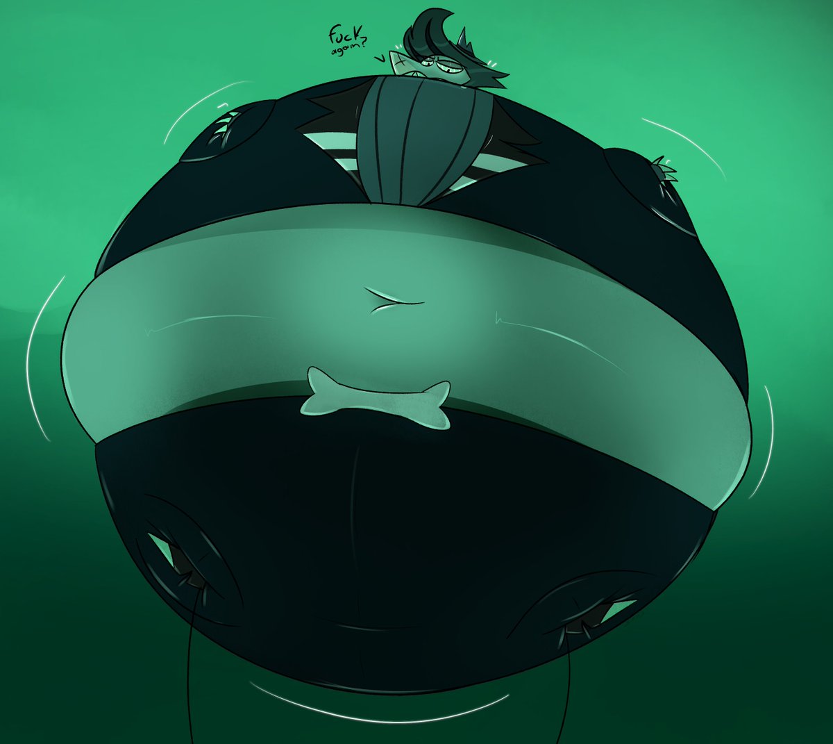 noissewarp_'s tweet image. Chaz and Stolas blimp