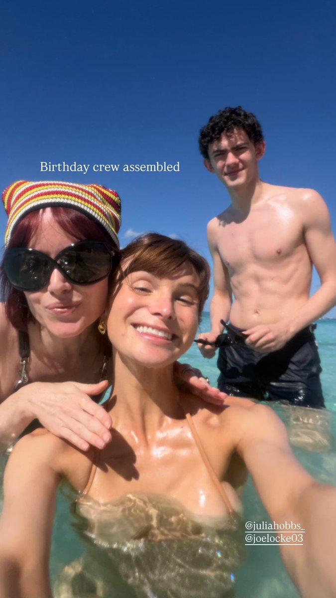 dailyjlocke's tweet image. joe locke, dylan mulvaney, and julia hobbs together for dylan's birthday