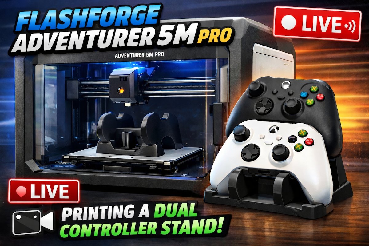 I am 3D printing a Duel XBox Controller right now and figured I would livestream it for anyone who may want to watch. 

youtube.com/live/NyRVAZMCR…