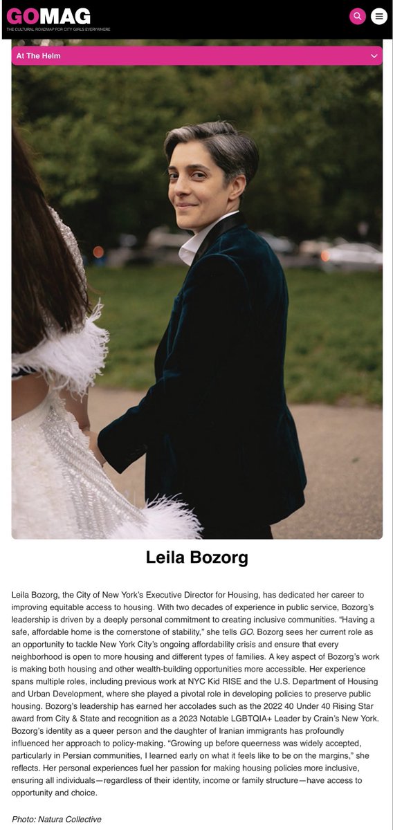 LauraLoomer's tweet image. 🚨 EXCLUSIVE: 🚨 

@ZohranKMamdani’s Far-Left Lesbian Housing Czar And Deputy Mayor Leila Bozorg Is Married To An Abortion Doula &amp;amp; BLM Activist Who Wants To Defund The Police 

In a decision that has sent shockwaves through New York's real estate community, socialist Mayor-elect…