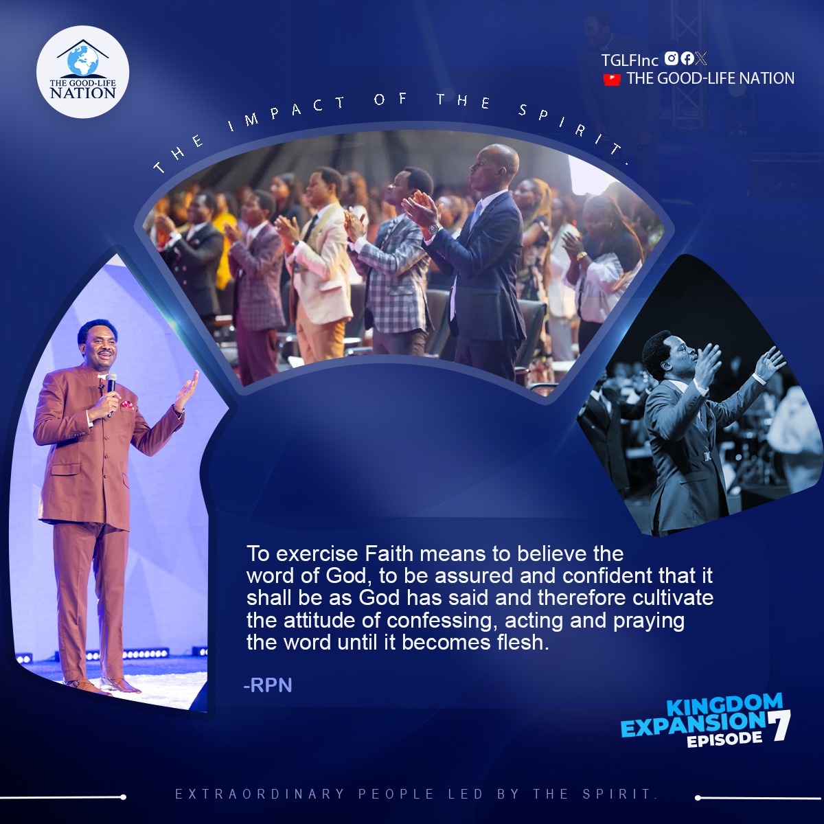 TGLFInc's tweet image. To exercise Faith means to believe the word of God, to be assured and confident that it shall be as God has said and therefore cultivate the attitude of confessing, acting and praying the word until it becomes flesh.  -RPN 

#RPN 
#KingdomExpansion7