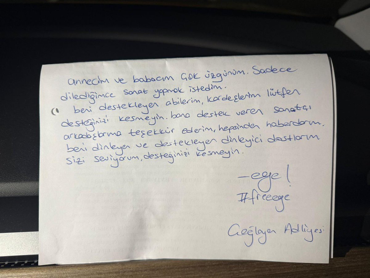 hepinize selamı ve ufak bir ricası var… #freeEGE