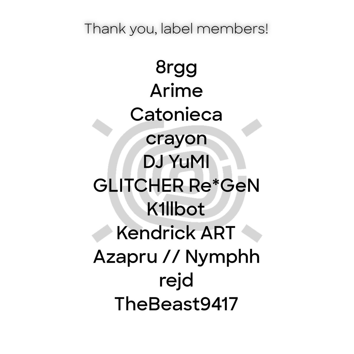 speedcorelabel's tweet image. Without further ado, I would like to mention all the artists who have collaborated this year:

(also thank you, Cheapskape Records and GAY JAZZ)