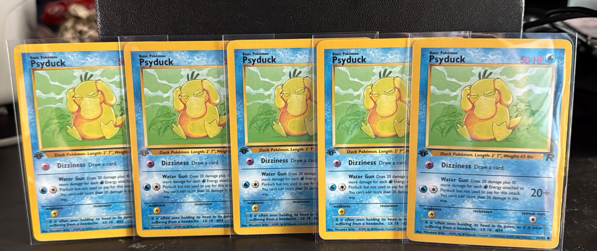 5 new ducks joined the flock today 🦆 #PSYDUCK