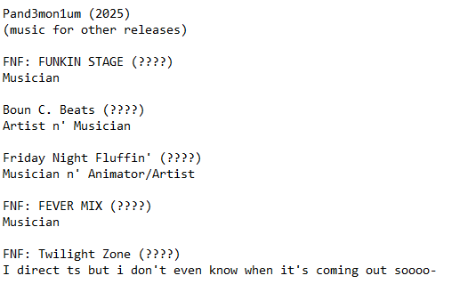 JAnimatess23081's tweet image. oh boy.. here WE GO. 
Here's a list of the mods i've been able/ are still working on! 
The ones that have a (????) are still in production and we still are getting finished so there isn't a deadline yet.

Here's to 2026 being better! Hope to get on more mods i've been wantin to!