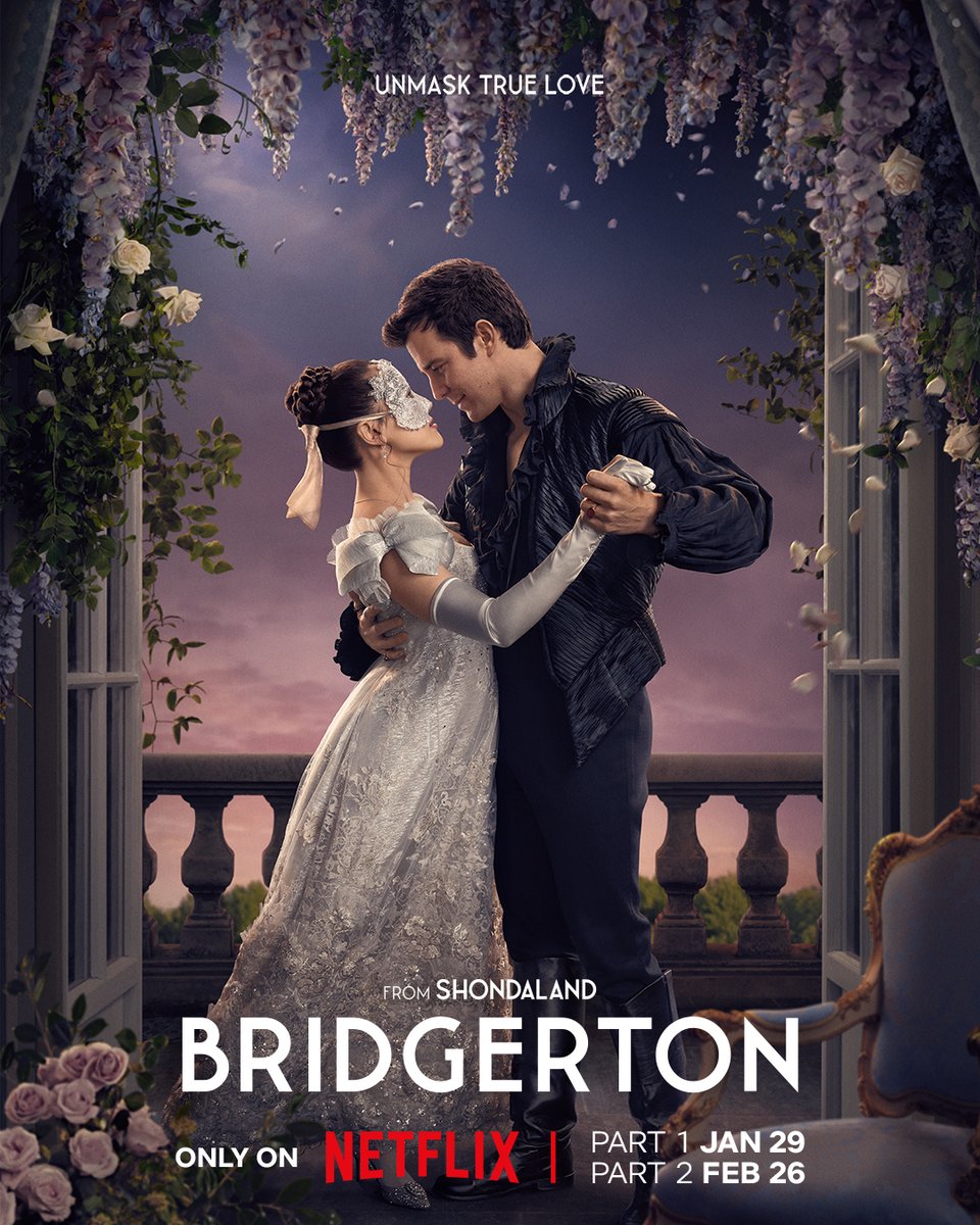 netflix's tweet image. ONE MONTH UNTIL BRIDGERTON