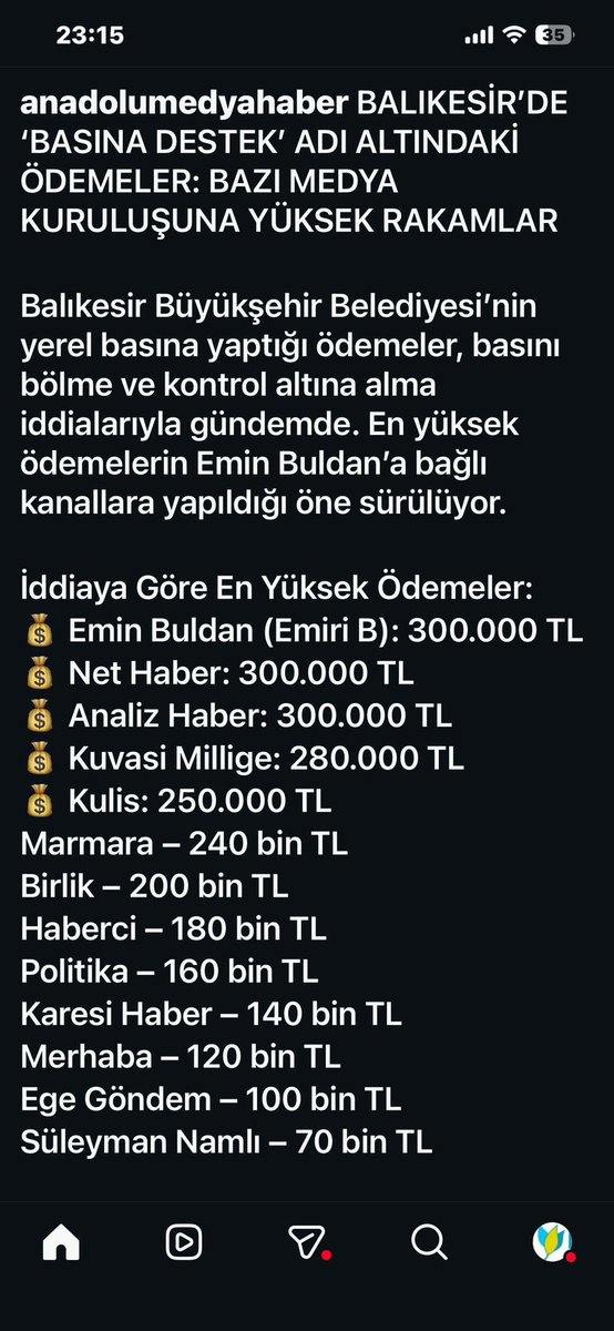 Balıkesir Büyükşehir Belediyesi ile ilgili iddialara bakın. Temiz işçilik 👏👏👏😂😂😂