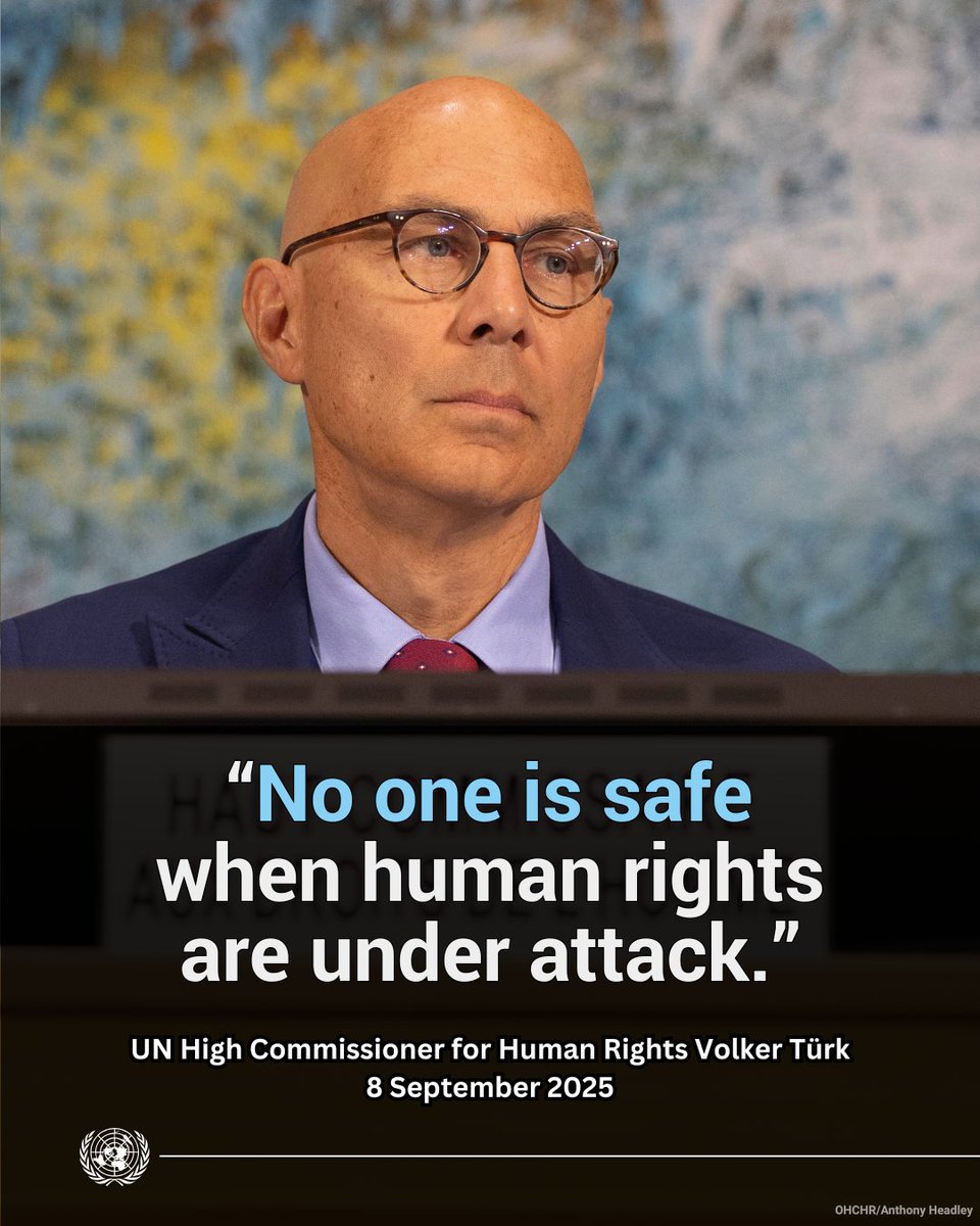 Amid growing global challenges, there are coordinated efforts to undermine human rights &amp; the rule of law around the world, <a href="/UNHumanRights/">UN Human Rights</a> chief <a href="/volker_turk/">Volker Türk</a> warned earlier this year.

“History has shown time &amp; again that no one is safe when human rights are under attack.”