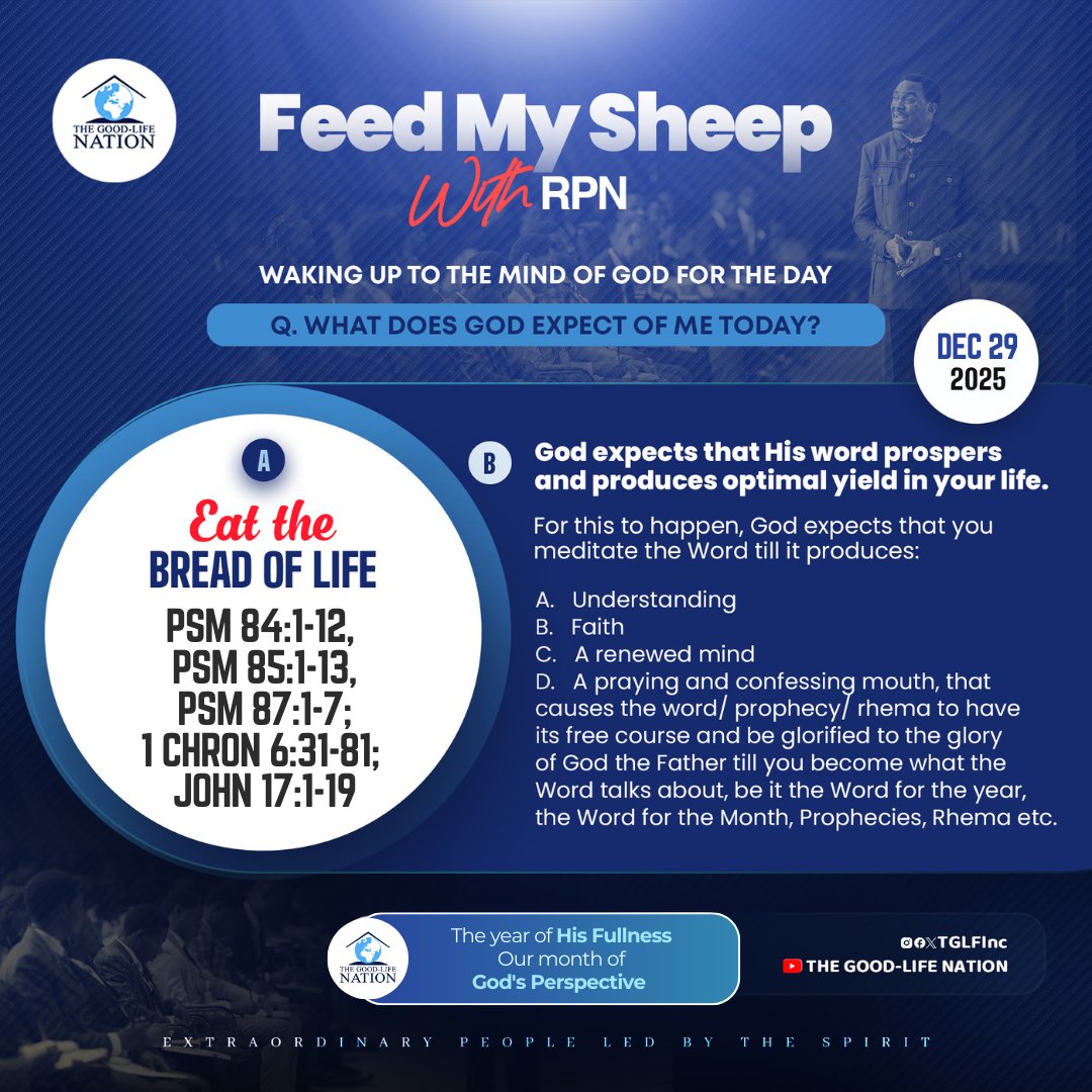 God desires fellowship with us more than we can ever desire of Him. -RPN 

#BreadOfLifeWithRPN