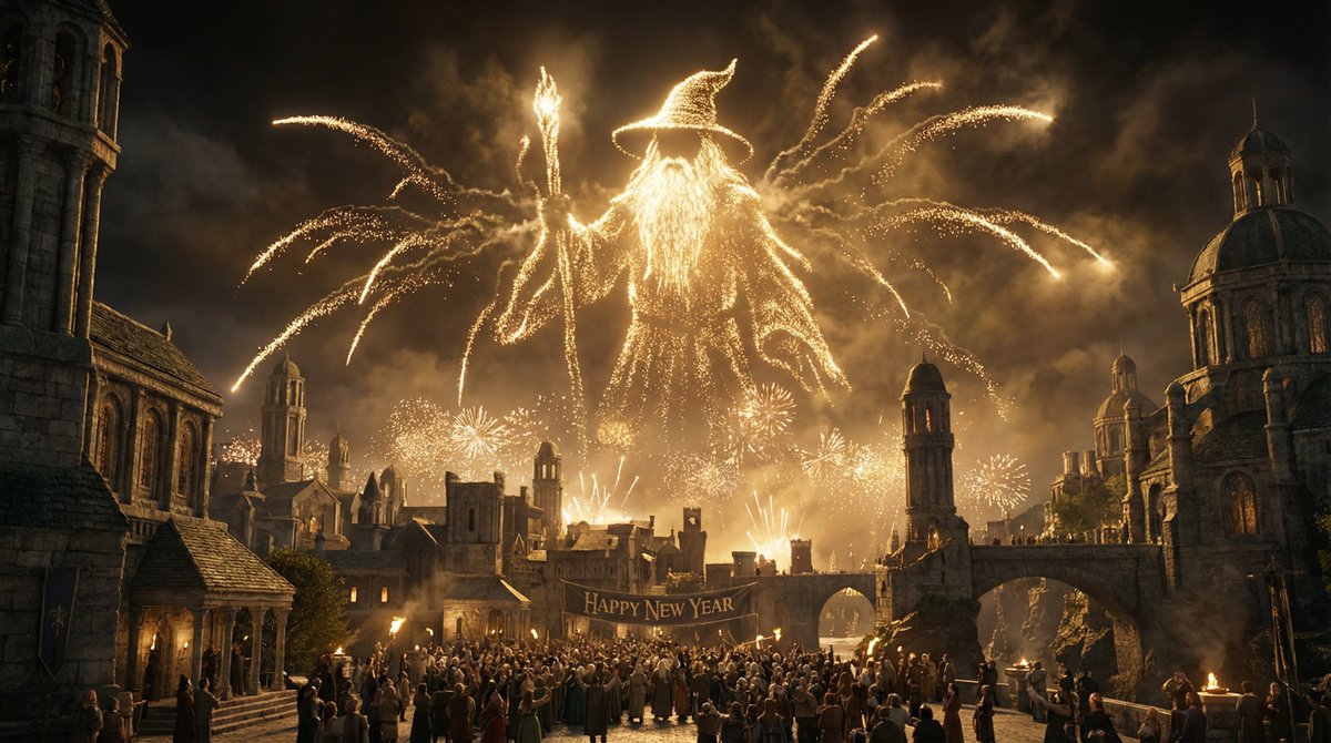 guicastellanos1's tweet image. New Year's is coming, and this prompt by @AllaAisling is amazing!
You can tweak it a little and add your favourite movie in fireworks style.
Prompts in the ALT.