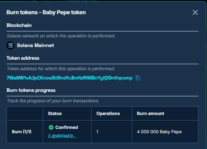 technomozarttt's tweet photo. 4 000 000 TOKENS BURNED, LETS BURN IT ALL.

https://t.co/4j13nVgcvf

#BEPE #NEWS https://t.co/s20BqrxsfU