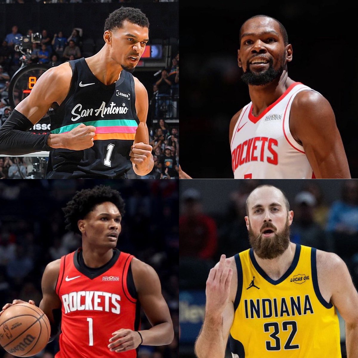 TheLeadSM's tweet image. Lowest opponent FG% as the closest defender this season (min. 250 FGA):

37.2 - Wemby
39.7 - KD
40.4 - Amen Thompson
41.3 - Jay Huff
41.4 - Dean Wade
41.5 - Cade Cunningham
41.8 - I. Hartenstein
42.2 - Jaren Jackson Jr.
42.3  - Chet Holmgren
42.3 - Quinten Post
42.3 - Kyle Kuzma