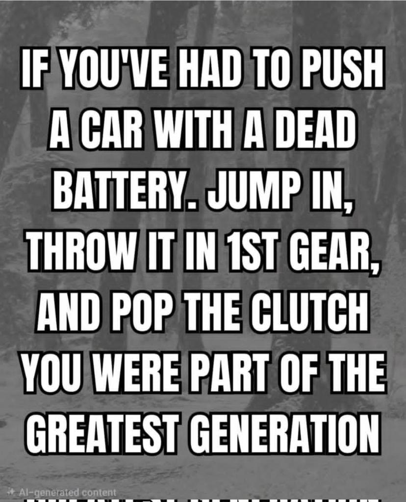 If you knew what a clutch was, you're most likely part of the best generation.