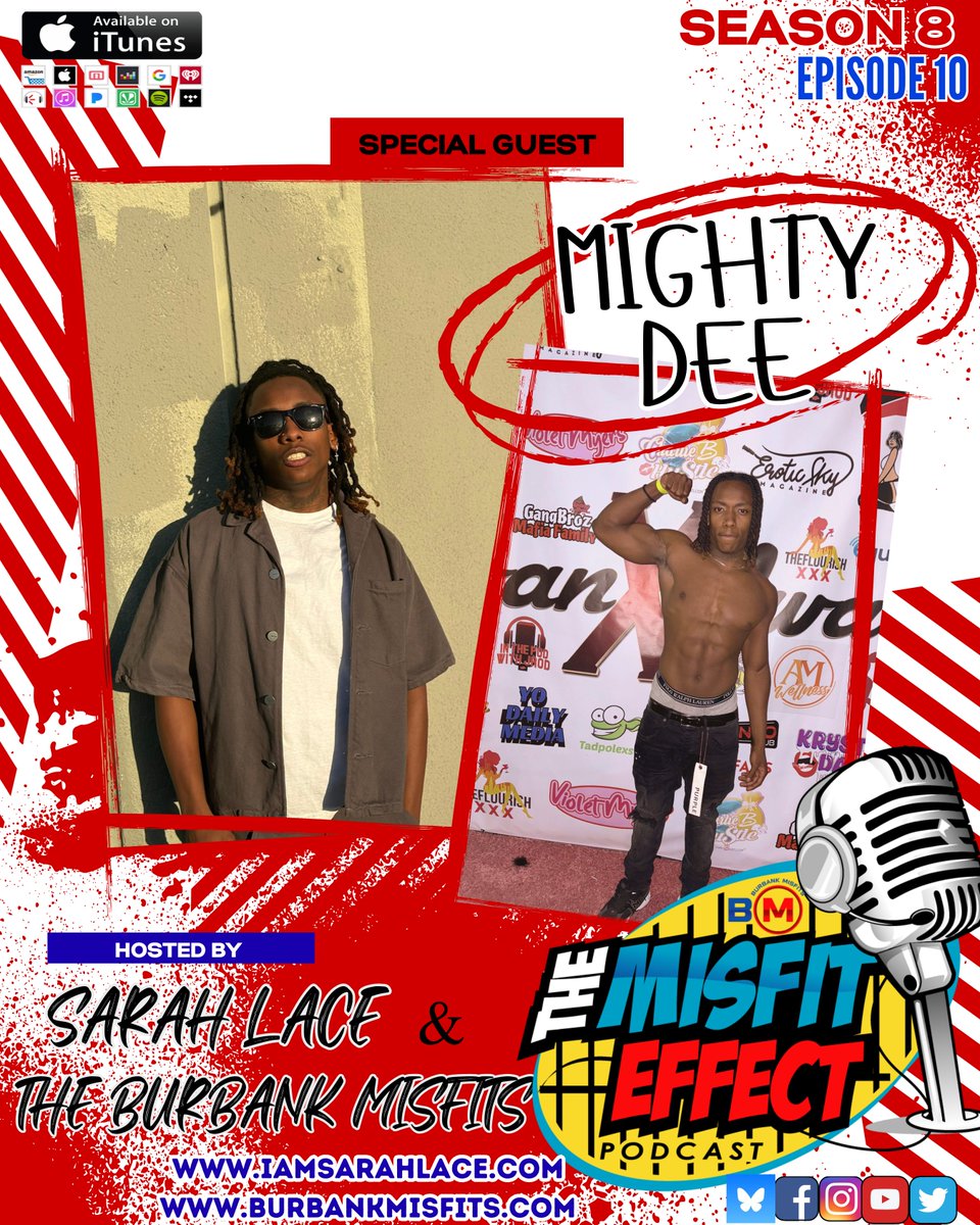 knockoutnetwork's tweet image. NEW @burbankmisfits The Misfit Effect episode titled The New Year Effect w/ Mighty Dee @mighty_dee10 w/ host @iamsarahlace &amp;amp; @rawstarr for audio  podcasts.apple.com/us/podcast/the… burbankmisfits.com/podcast/mighty… &amp;amp; Every Podcast Platform. for video: youtu.be/YhCBTfAgQhI #podcast