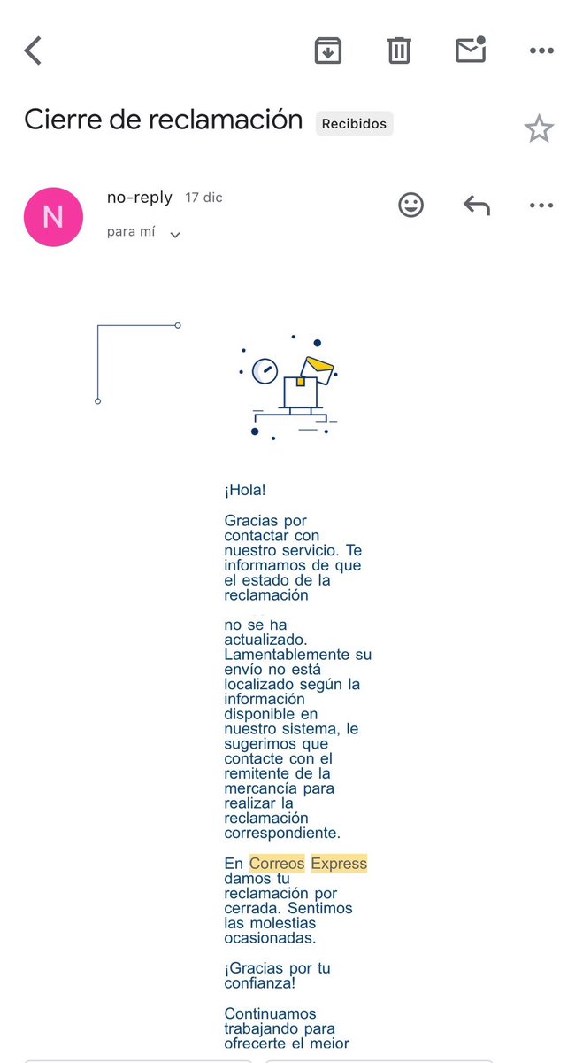 MarietaPO's tweet photo. Buenas noches @Cex_responde @CorreosExpress  
El 22 de Noviembre me contactó uno de vuestros repartidores ya que no me encontraba en mi domicilio para entregar un paquete. Me dijo que lo dejaría en un punto de entrega cercano a mi casa. Después de ir 5 veces al punto de entrega https://t.co/tHysYlGNec