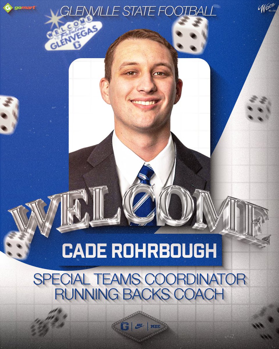 GlenvilleStFB's tweet photo. Coming back to his home state 🏡

Cade Rohrbough is the Pioneers new Special Teams Coordinator and Running Backs Coach!

🗞️ https://t.co/GOQikeb9xh

#GoPioneers | @CoachCade_ https://t.co/orin5SwyLP