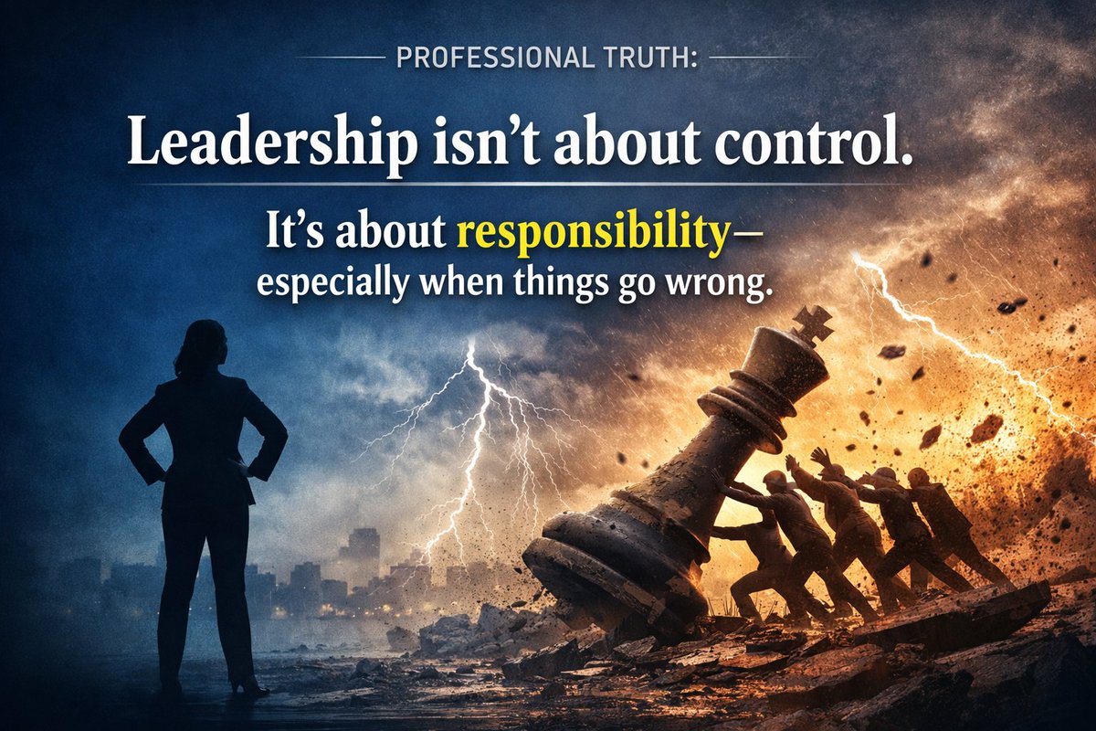Professional truth:
Leadership isn’t about control.
It’s about responsibility—especially when things go wrong.
#LeadershipMatters #GrowthMindset #TruthMatters