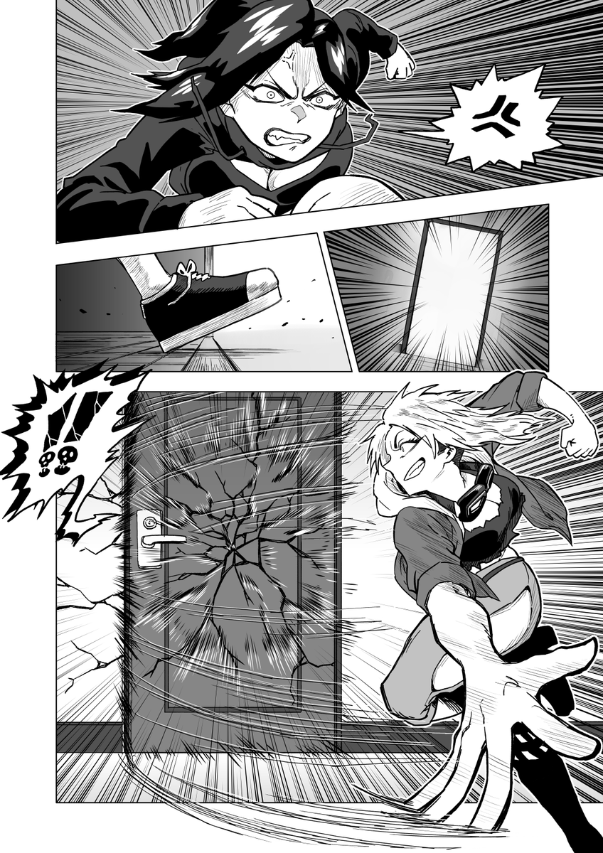 SugoiMyth's tweet photo. @BYOU_herigawa A serious Saz sounds scary, but Blizz is always one step ahead. A swift swing of a door with a sneaky smirk, the silly Saz is suddenly stopped with a resounding splat! (2/3)

Art still by fantastic @BYOU_herigawa 
Stopped Saz https://t.co/PMGHHA9FRO

#平面化 #縦平面化 #状態変化 https://t.co/3vKCU5HRyF