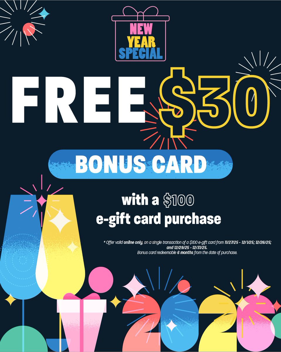 From now through the end of the year, receive a $30 bonus card when you purchase a $100 e-gift card. Get yours online now before the sale runs out! angelikafilmcenter.com