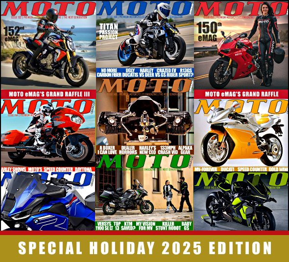 MOTO 153 released Dec 18.
r.ezine.moto-emag.com/15d5kcvb8y9xpf…

Sign up for MOTO
5f89f0bb.sibforms.com/serve/MUIFAGJO…

#motorcycle #sportbikes #motoemag #emoto #bmw #ducati #aprilia #harleydavidson #indianmotorcycle #triumph #yamahamotors #honda #mvagusta #kawasaki #suzuki #bimota #ev #tesla