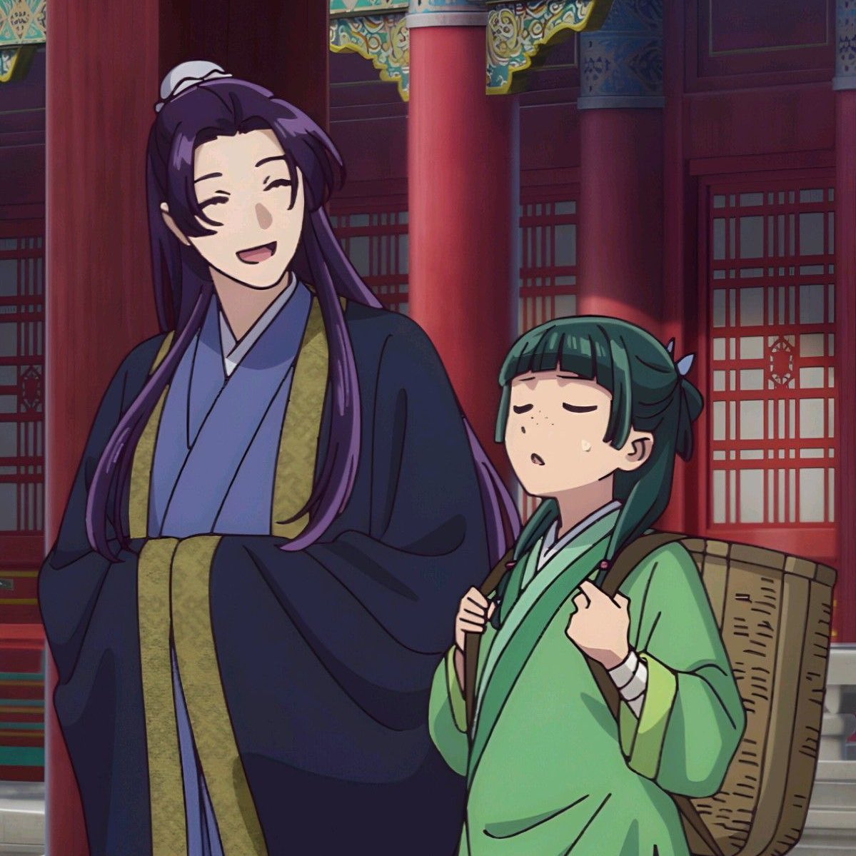 zui_cat's tweet image. jinshi when alone         jinshi when with
                                       maomao