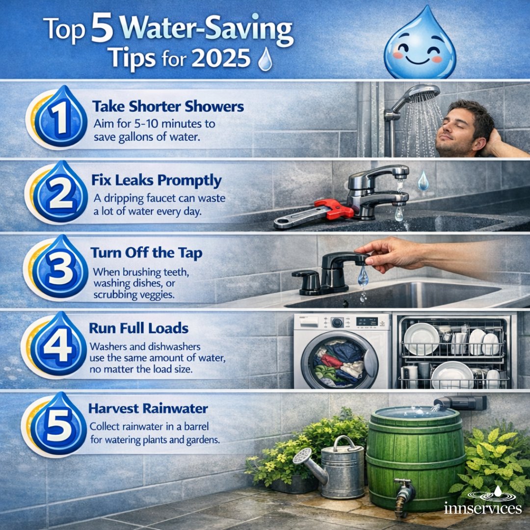 5 easy ways we saved water in 2025 💧
Small changes. Big difference.