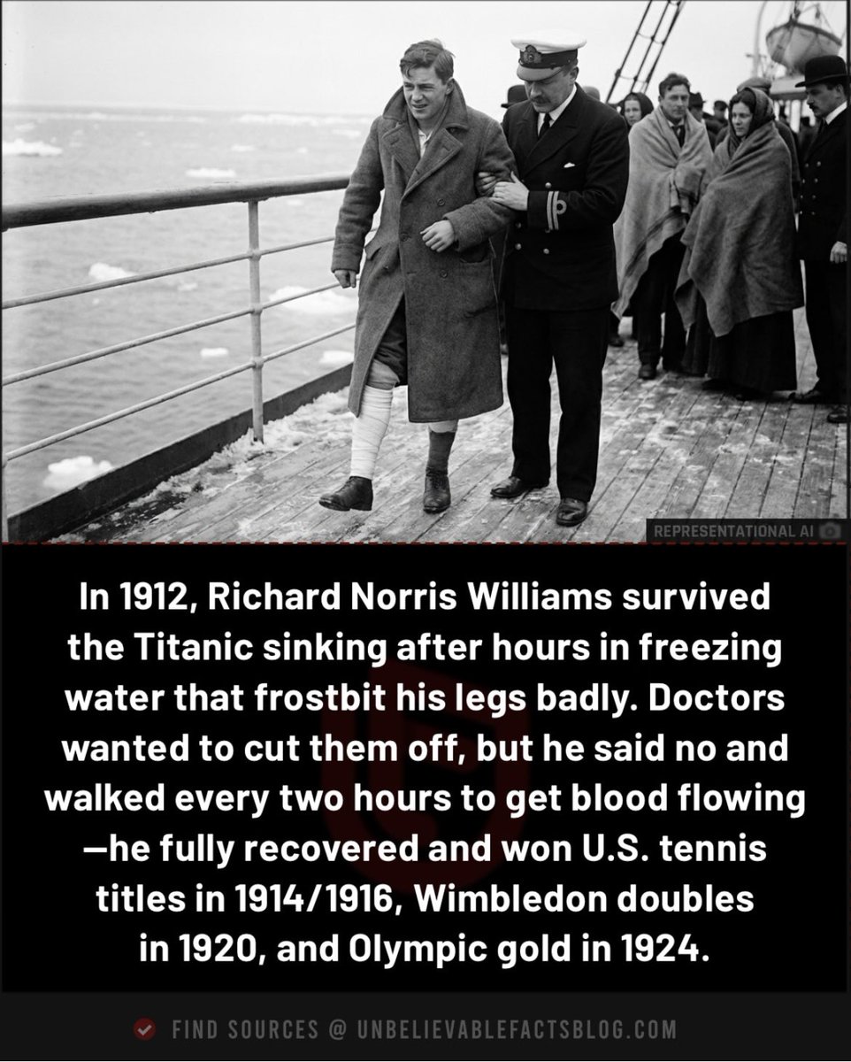 He also watched his father die as Titanic sunk. Richard lived on until 1968.