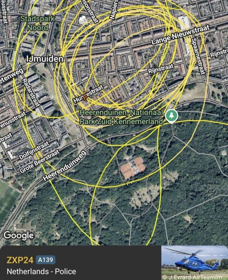 Veel politieactiviteit met helikopter in IJmuiden