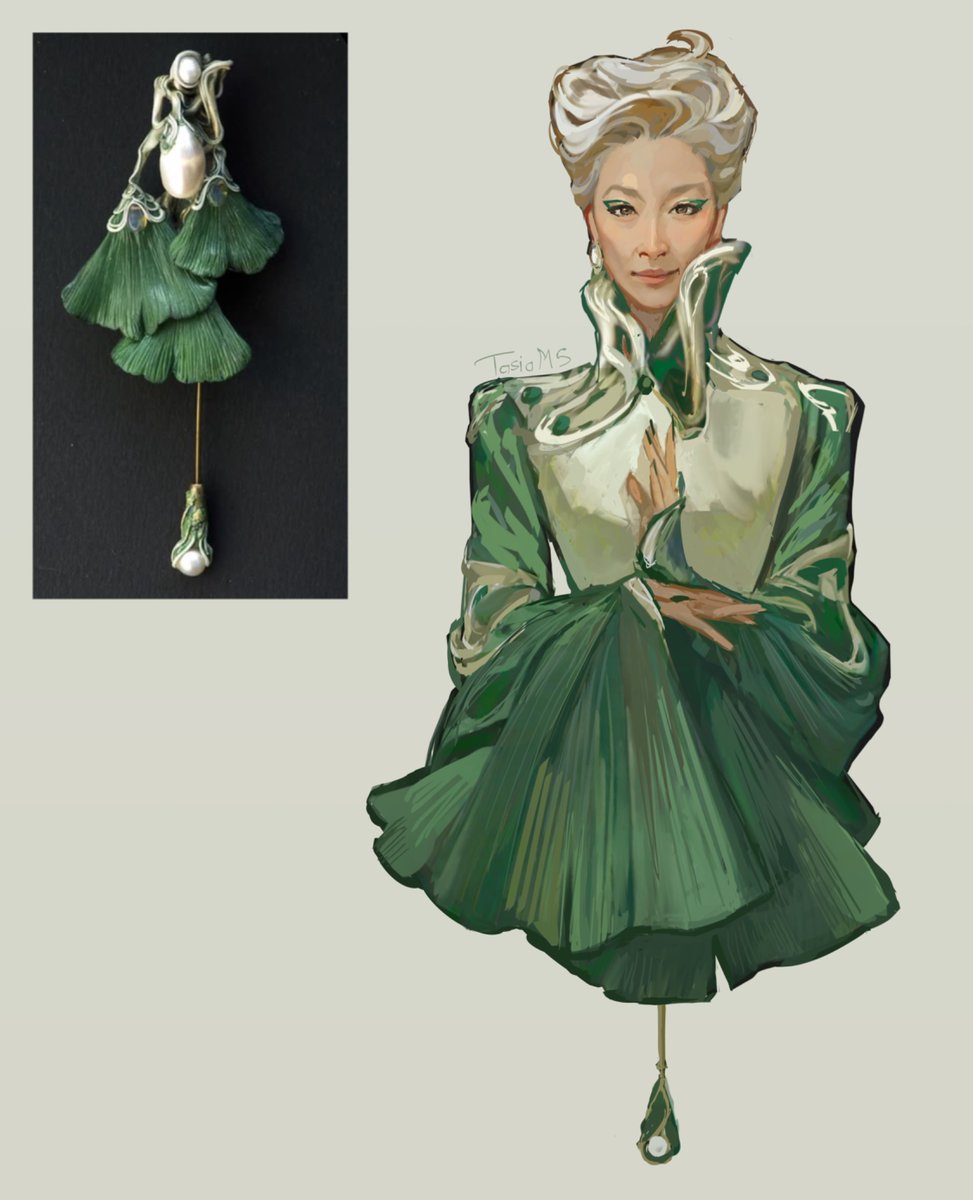 _tasiams's tweet image. ginkgo brooch flip it around and make it madame morrible
