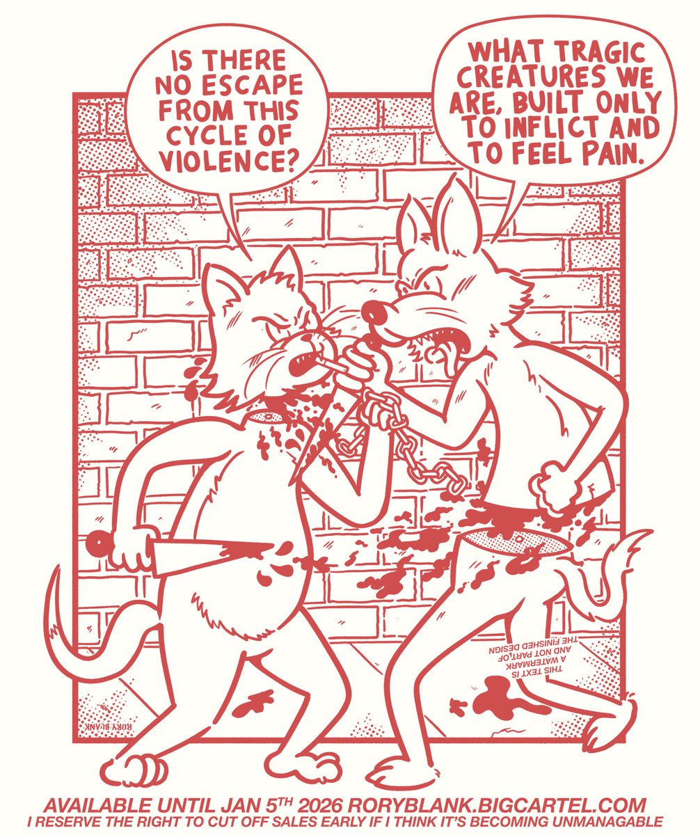 Last new shirt design of 2025, with an important message that i think could bring about a lasting world peace if everyone buys one that is my hope
