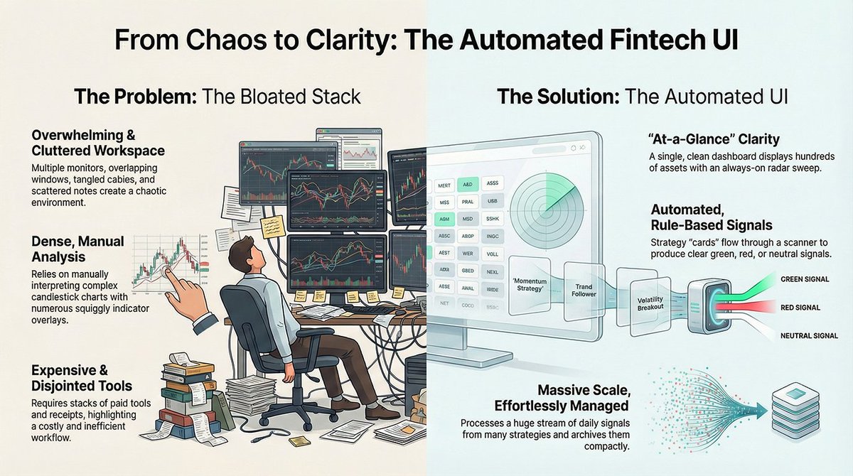 AnalyzerFinance's tweet image. Stop paying for bloated charting stacks

Analyzer gives you an always-on strategy scanner: 

500+ assets, 600+ strategies, 180+ technicals, and ~20M daily analyses Real Time

with transparent, rules-based signals

Plans: $3/day • $36/mo • $300/yr