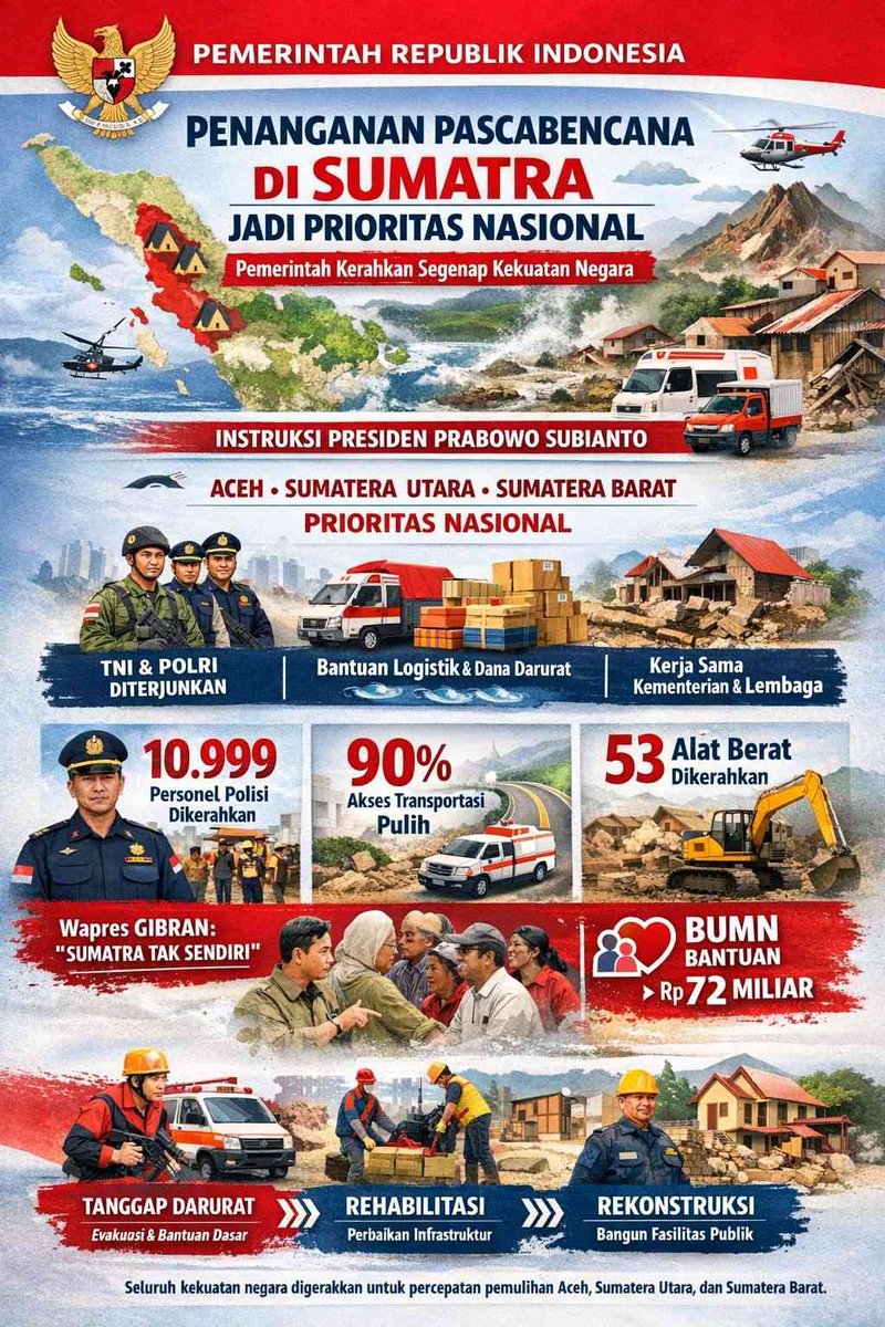 kulkulus's tweet image. Pascabencana di Sumatra, pemerintah kita bener-bener serius. Prioritas nasional ini bikin harapan baru untuk masyarakat. Semoga cepat pulih dan bangkit lagi!