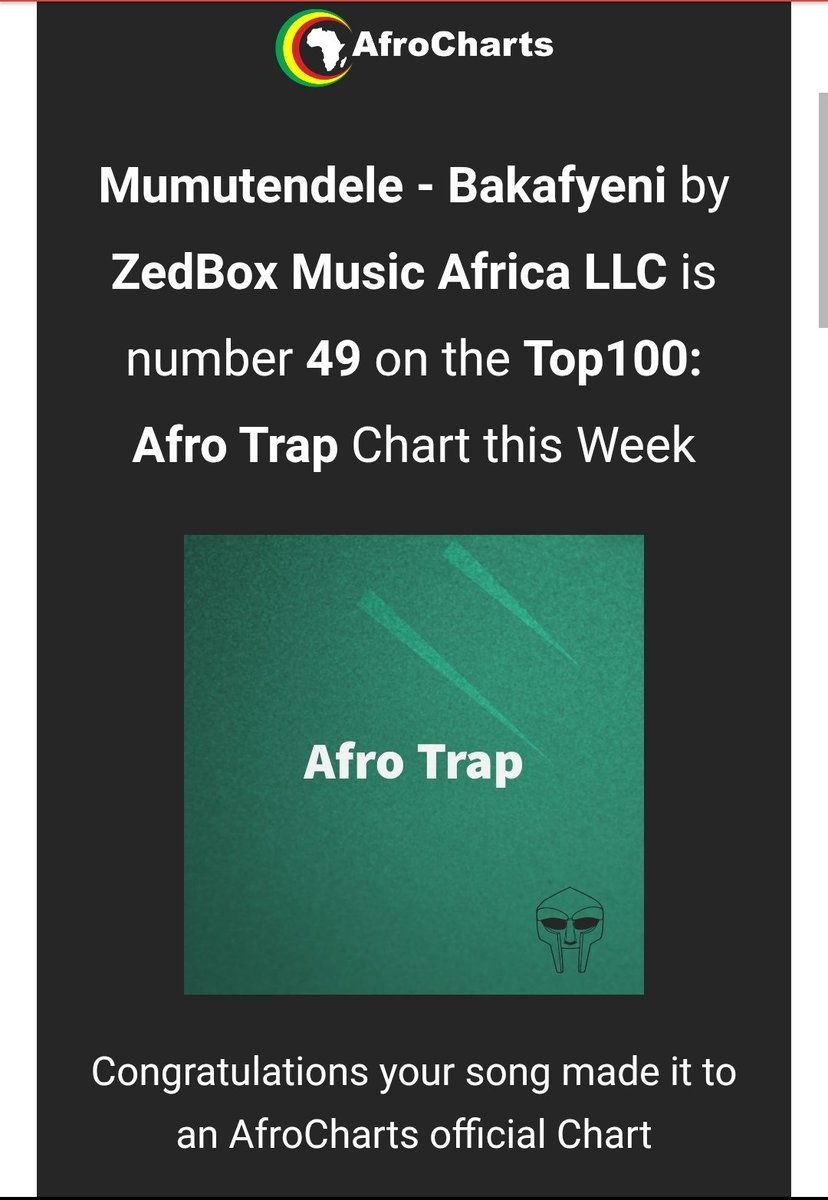 ZedboxMusicAfro's tweet photo. Big news! Bakafyeni’s “Mumutendele” just debuted at #49 on the official Afrocharts AfroTrap charts! 🚀💃 Stream, Download, Purchase or Share ▶️⬇️ https://t.co/uv1uXwhHdO
Shoutout to all the top fans making this happen—your streams and support are the heartbeat of the movement. ❤️ https://t.co/jJiGi3rOHt