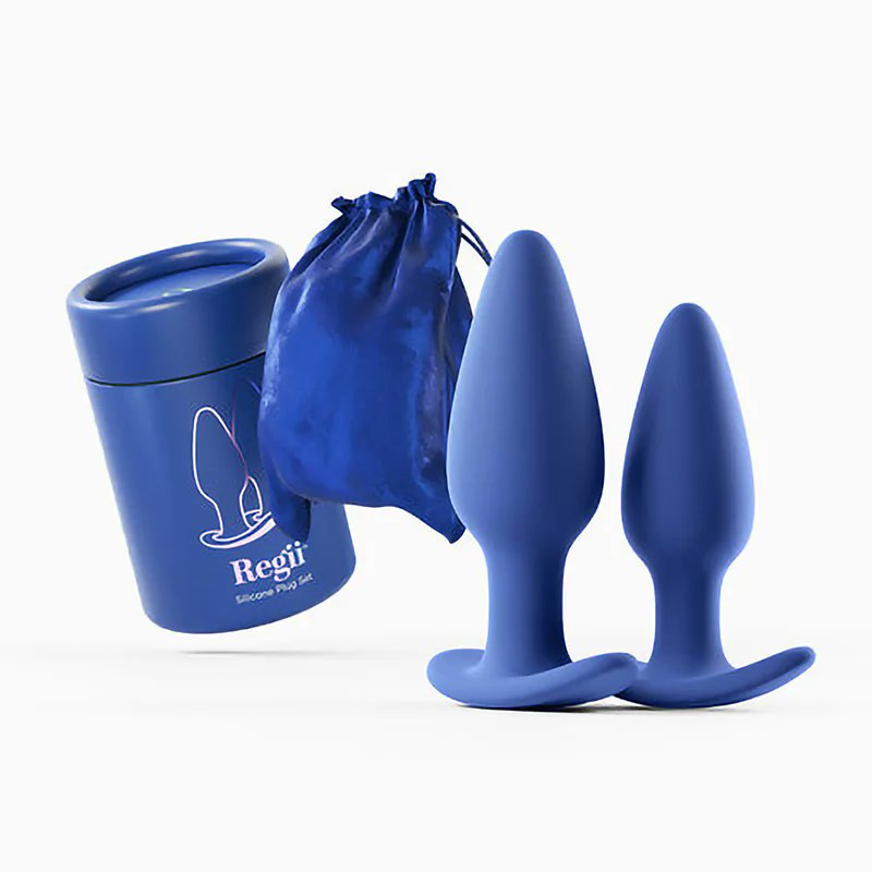 Beautiful blue anal butt plug set by Biird. Double your pleasure together. #Thejoysinside  
joyboxx.com/products/biird…