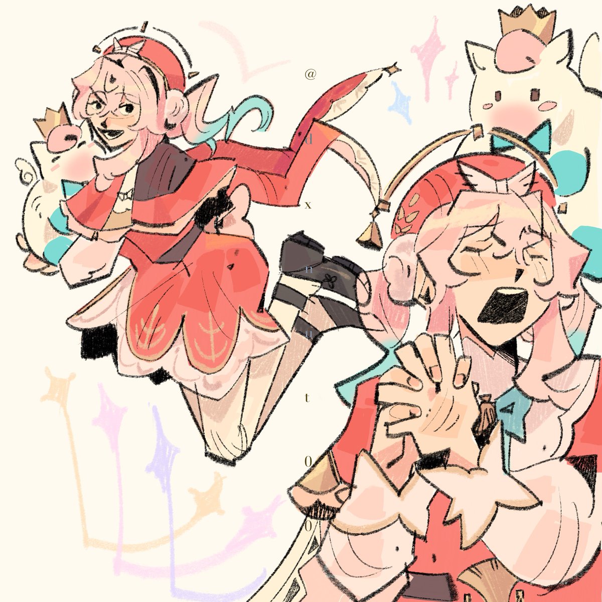 Hyacine and Ica as my coloring test subjects
#hsr #Hyacine