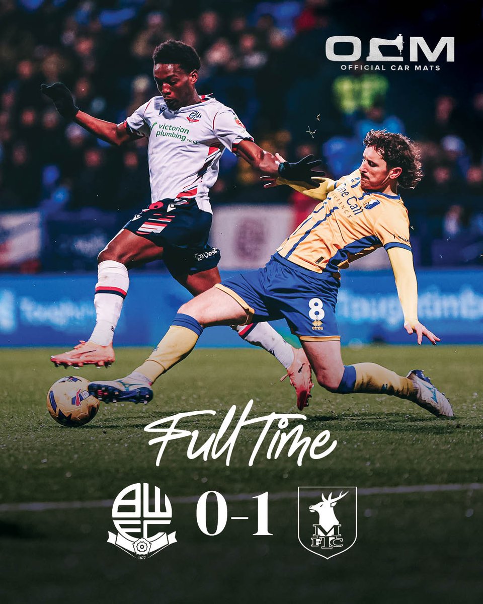 OfficialBWFC's tweet image. Full Time.

#bwfc | @officialcarmats