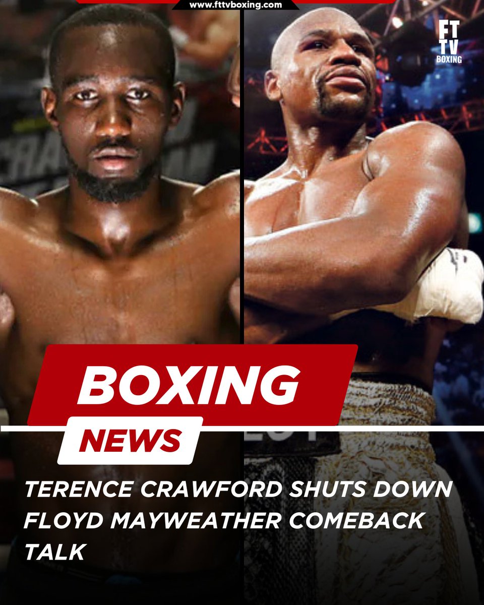 FTTVBoxing's tweet image. 🥊 Terence Crawford shut down Floyd Mayweather comeback talk with Adin Ross. =

🏆 Crawford left on his terms after beating Canelo and taking every belt that mattered. Floyd’s been doing exhibitions — not real competition.

#TerenceCrawford #FloydMayweather #BoxingTalk #Legacy