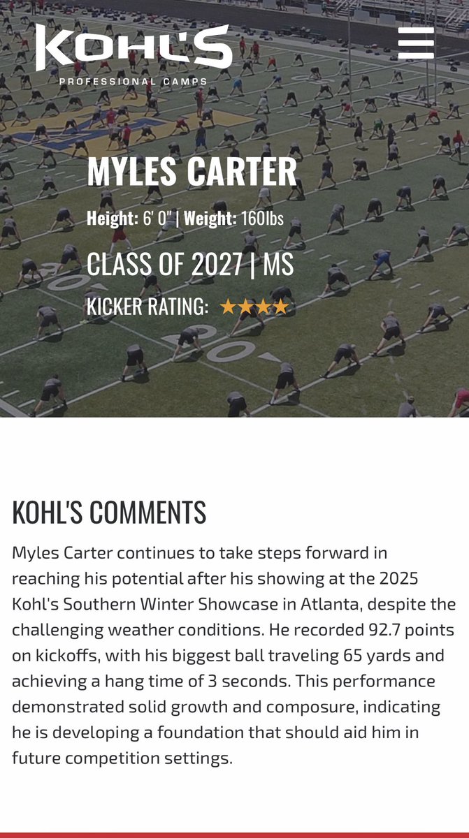 Myles Carter 4⭐️ tweet media