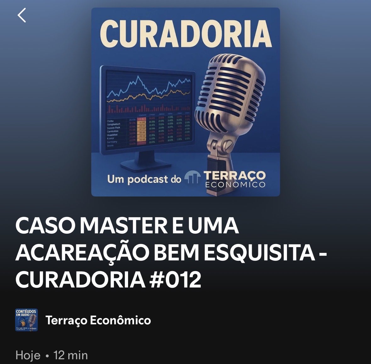 Falamos que o Curadoria voltaria apenas em 2026, exceto se algo muito relevante acontecesse ainda nesse ano. E aconteceu.

Assista aqui no YouTube: youtu.be/r5nv-2JXdiU?si…

Ouça aqui no Spotify: open.spotify.com/episode/2vH8lU…