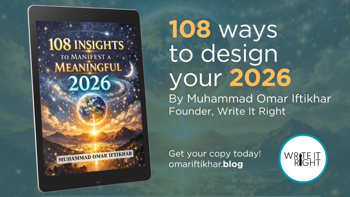 write_itright's tweet photo. @Nemoralis86 Step into 2026 with clarity &amp; purpose.
"108 Insights to Manifest a Meaningful 2026"  is your guide to mindful growth, reflection, and action.
👉 Order here: https://t.co/6q33ln1ou7

#108Insights #Meaningful2026 #NewYearResolution #manifestation #MindfulLiving #PakistaniAuthor https://t.co/c8ULJt9pD9