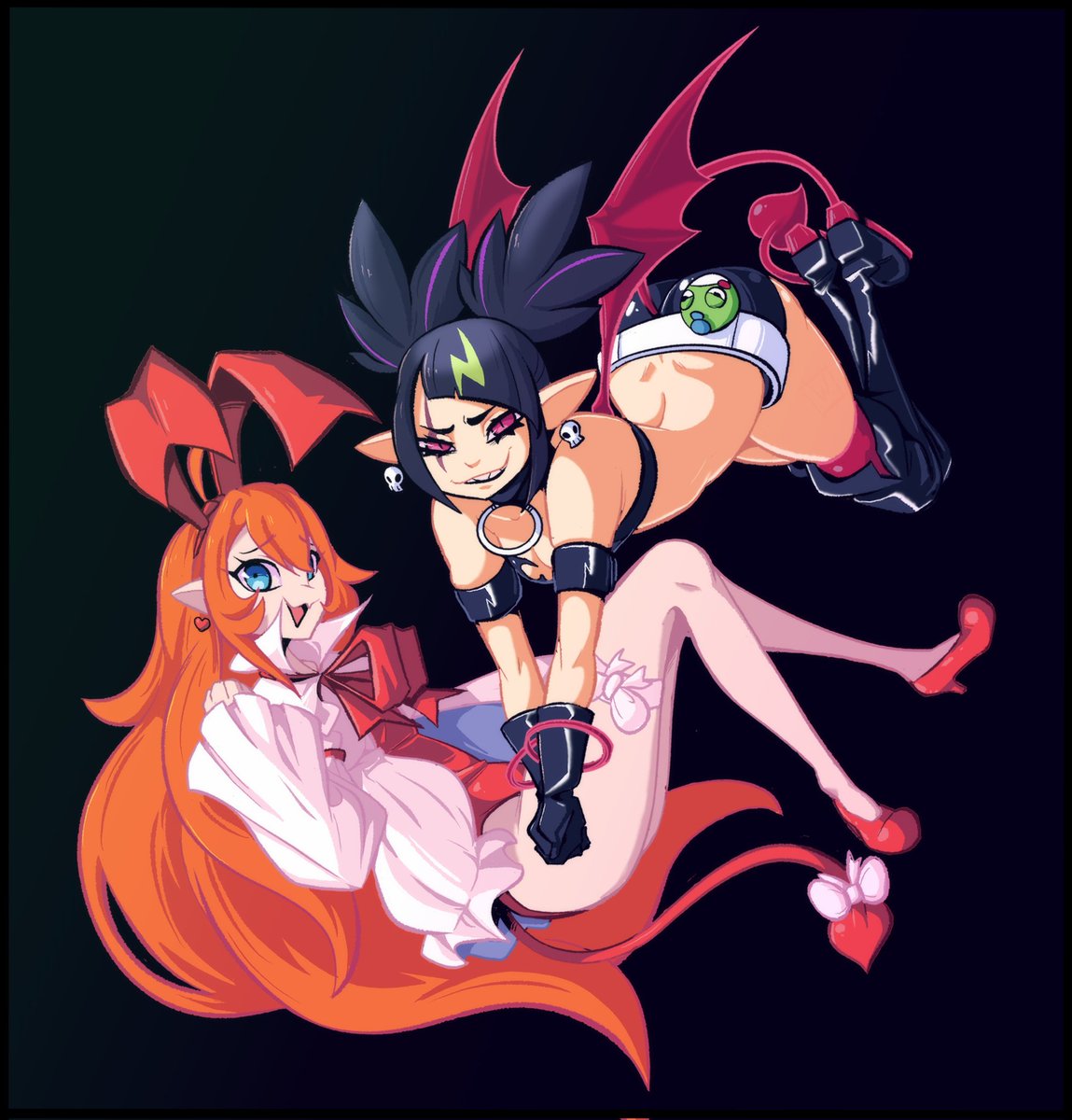 _Wolfsteak_'s tweet photo. Fang and Coqui as Flonne and Etna!
#guudart #coquinuts https://t.co/76e2B30JrF