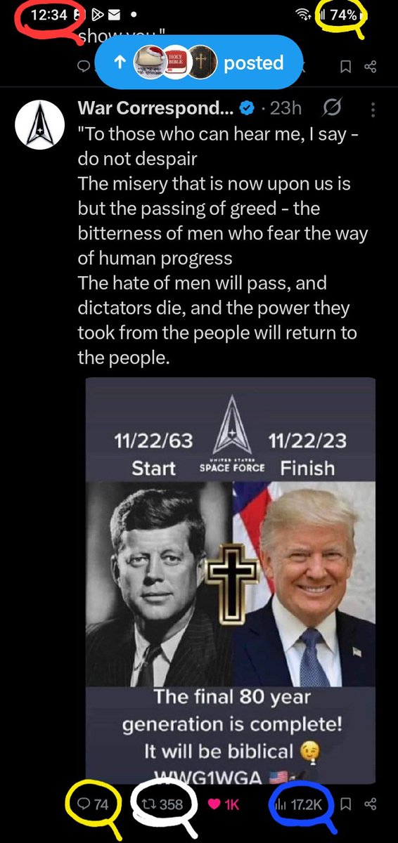 DeanDavis33's tweet image. 🪞7️⃣4️⃣ #SeventyFour 
1️⃣7️⃣2️⃣ #OneSevenTwo 
3️⃣5️⃣8️⃣ #ThreeFiveEight 
🎰 #WhatAreTheOdds 🪽
1️⃣3️⃣ #OneTwoThreeFour