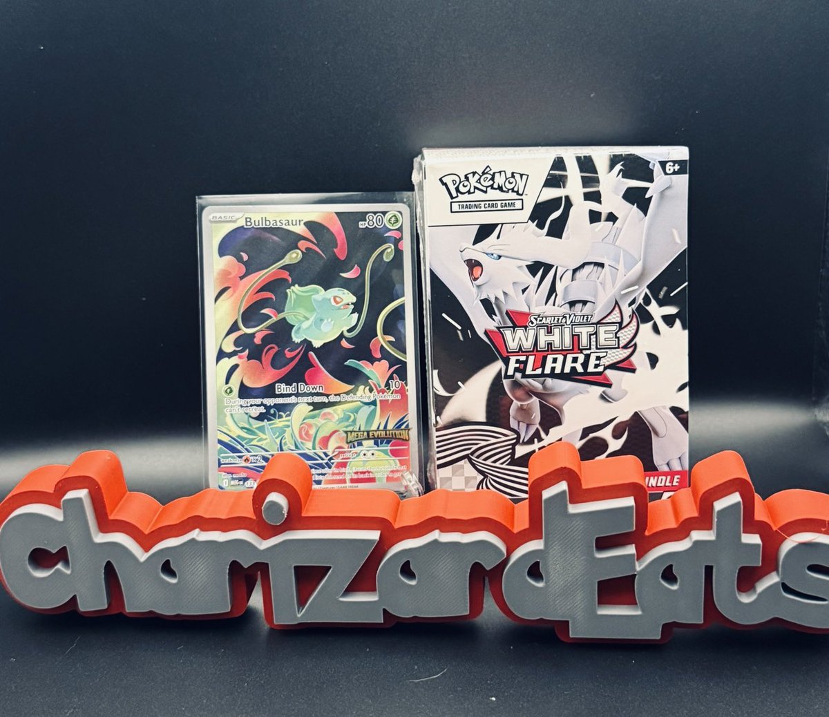 I keep saying no more this year, but LETS RUN ANOTHERRR ONE! 🎉🤪

⚡️ Bulbasaur mega promo &amp; white flare booster bundle giveaway ⚡️

> to enter:
• follow <a href="/CharizardEats/">CharizardEats</a> &amp; <a href="/inxfernal/">jamie 𖤓</a> 
• like &amp; repost
• comment your fav card from 2025

🍀 Winner be selected Jan9/2026

US&amp;CANADA