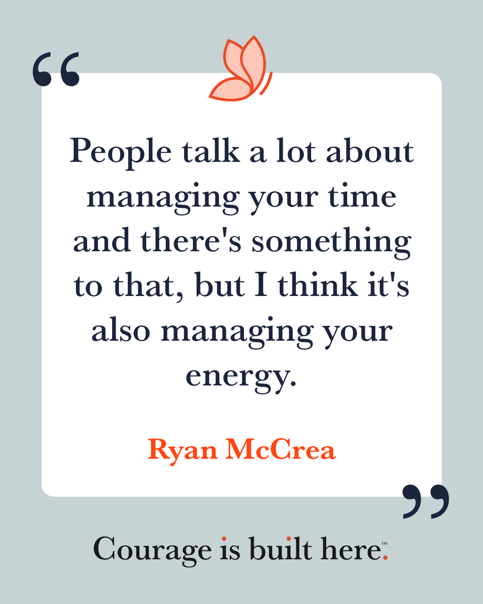Feedback, expectations, and energy, all for courage, and through the lens of caring well for yourself, which also means you're able to care well for others. 

Don't miss this episode of the Courage is Built Here Podcast with my friend Ryan McCrea!
open.spotify.com/episode/3nU8en…