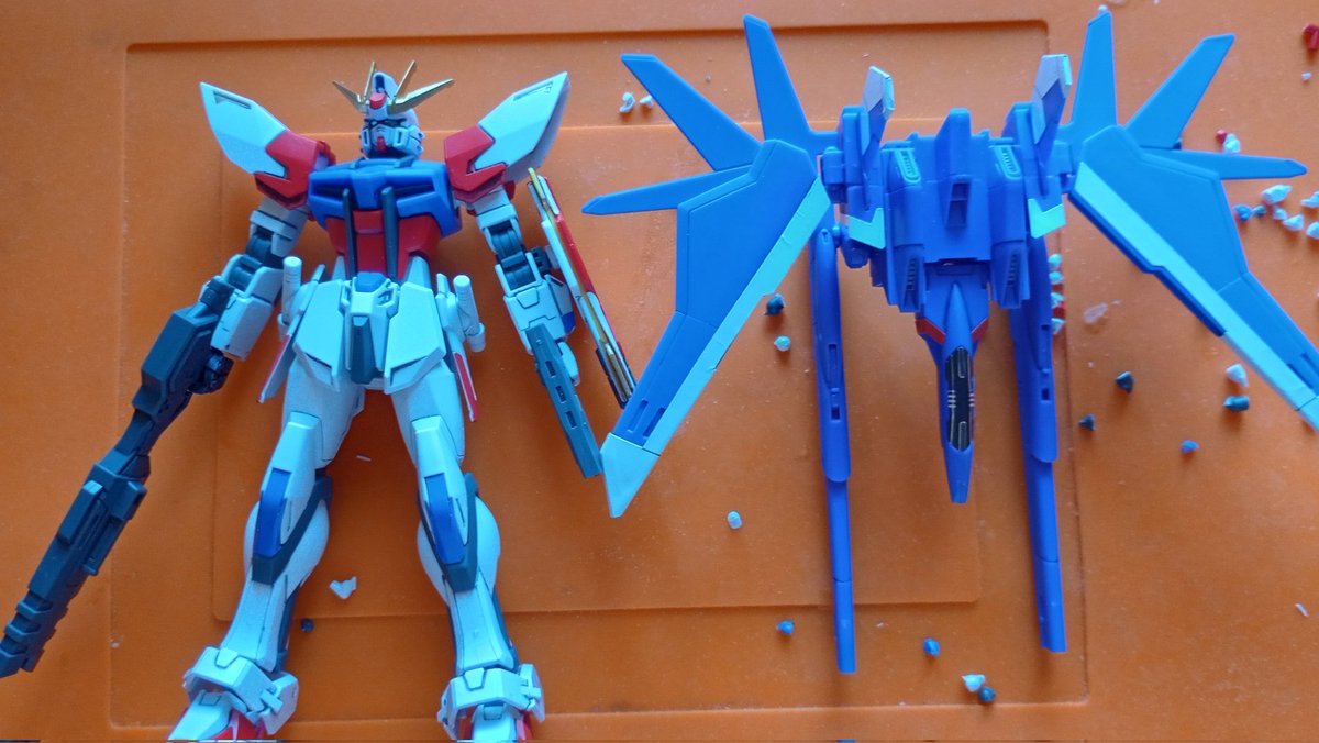 Bruhemoth's tweet image. For Christmas my mom sent me build strike Gundam