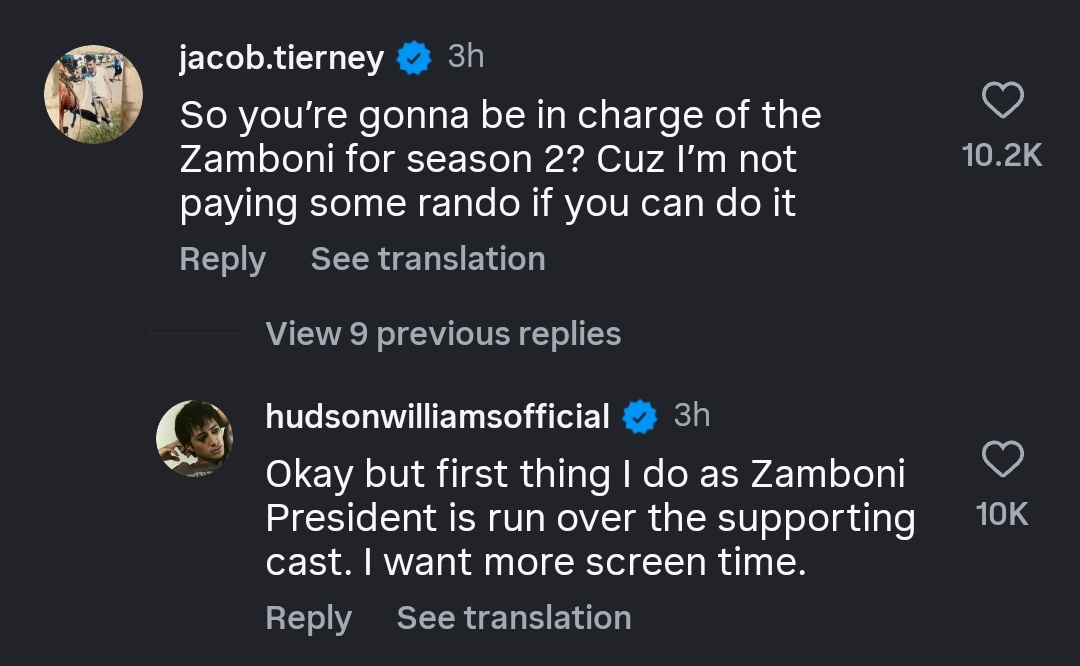 itsayreamon's tweet photo. the whole cast having beef with hudson 🚬 https://t.co/Xno57PXqxp