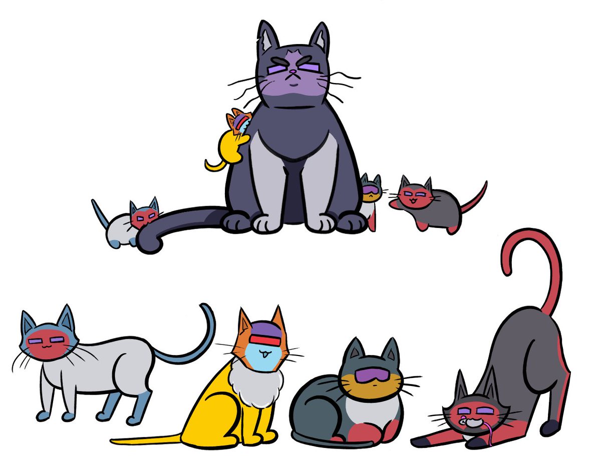 The Stunticons as cats, Stunticats ☺️

#Transformers