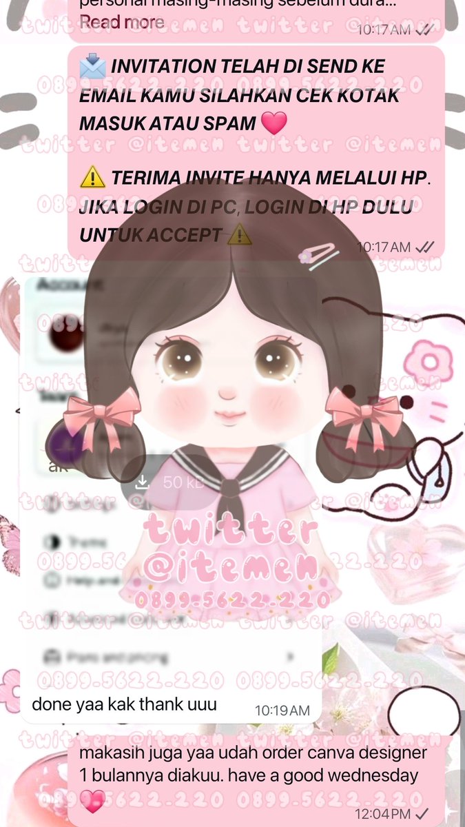 itemen's tweet image. 10.237 can-va designer 1 bulan
10.238 pri-me sharing anlim 1 bulan
10.239 iqi-yi sharing 1 hari
10.240 convert qris to shopee